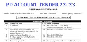 Read more about the article PD Account Tender 22-23